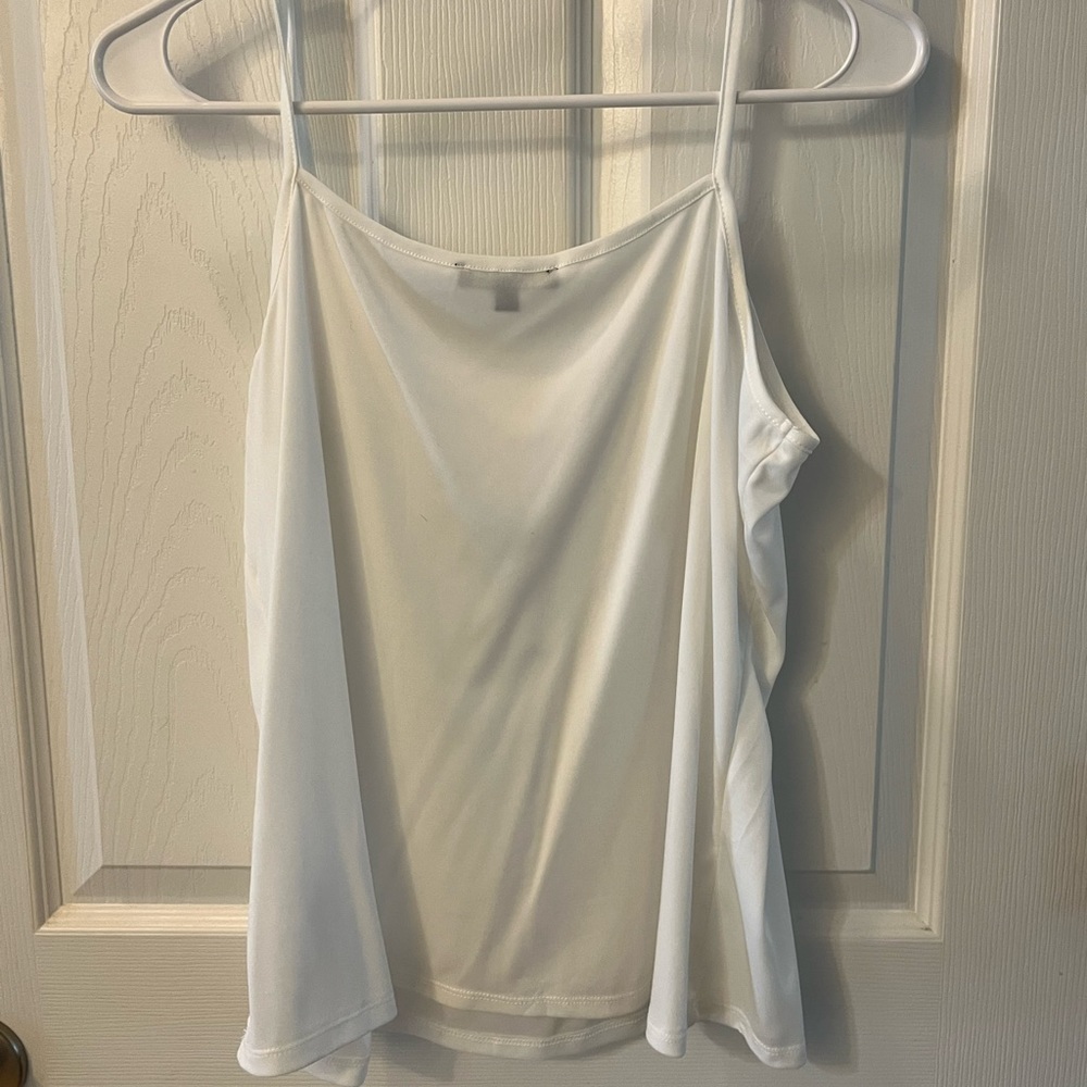 Adrianna Papell Egg Shell/Off White Spaghetti Strap Camisole Tank - Picture 3 of 9